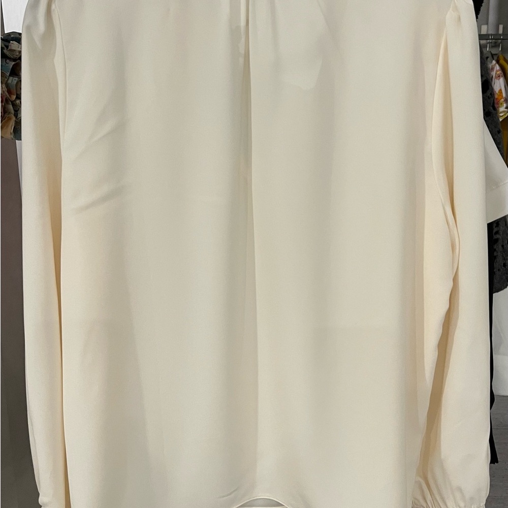 J. Crew Cream Ruffled Puff Sleeve Blouse - Picture 5 of 5